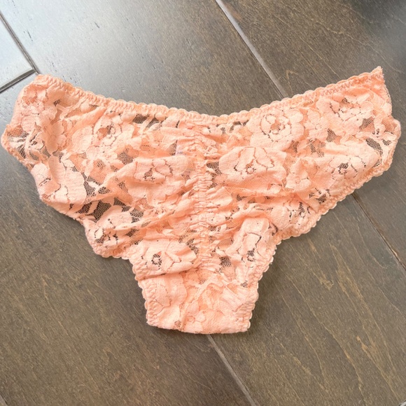 Underprotection 'Kira' longline lace bralette and panty, blush, S - Picture 12 of 16